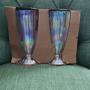 Iridescent Milkshake Glass Set